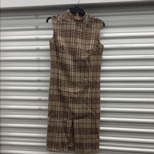 Anne Taylor Plaid Sleeveless Dress NEW